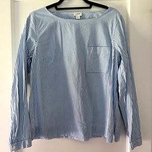 J. Crew womens striped long sleeve shirt. Size medium